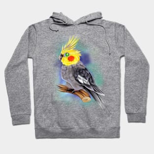 Cockatiel on branch Hoodie